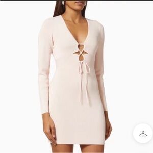 Significant Other Alicia  pastel Pink ribbed mini dress